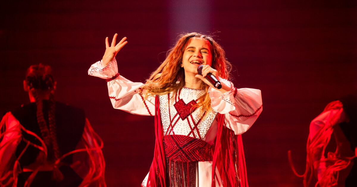 Sofia Nersesian (Ucrania) en su primer ensayo individual en Eurovisión Junior 2025 | Imagen: Corinne Cumming - EBU