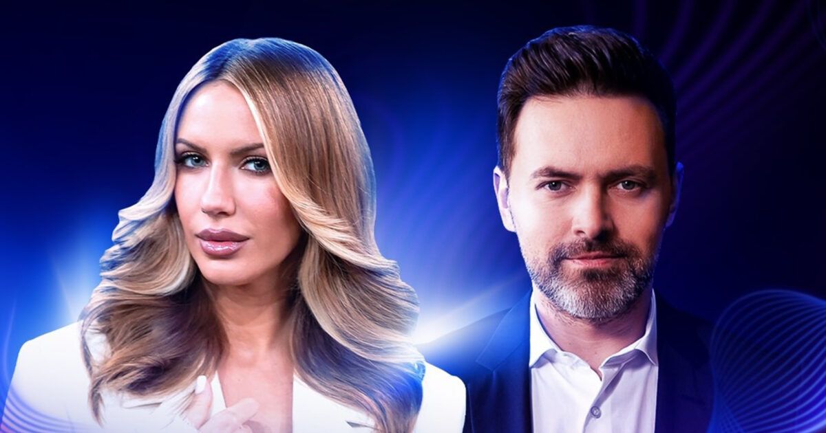 Lesya Nikityuk y Timur Miroshnychenko, presentadores del Vidbir 2026 | Imagen: Suspilne