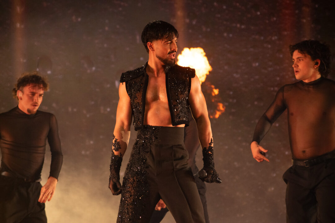 Jorge González en la gran final del Benidorm Fest 2026, Palau d’Esports l’Illa de Benidorm | Foto: Iván Trejo