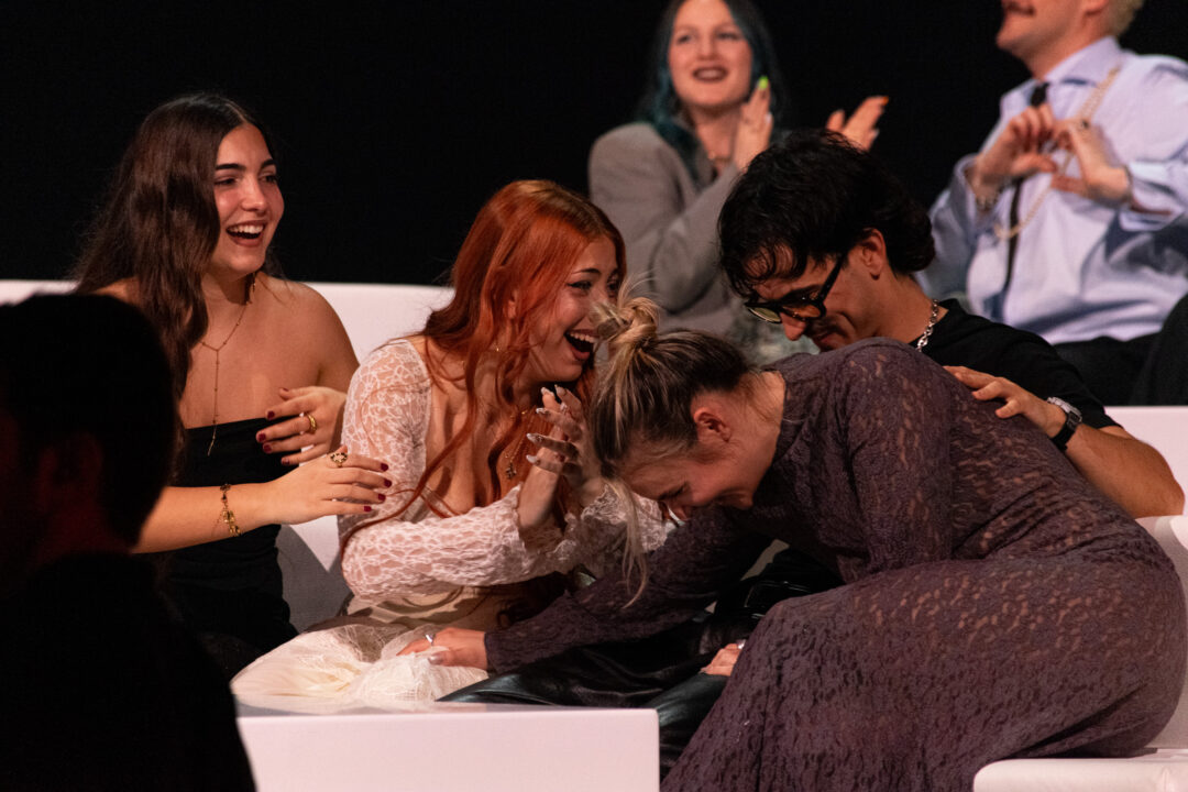 Artistas de la primera semifinal del Benidorm Fest 2026 durante el anuncio de los finalistas, Palau d’Esports l’Illa de Benidorm | Foto: Iván Trejo