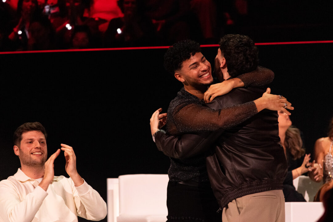 Artistas de la primera semifinal del Benidorm Fest 2026 durante el anuncio de los finalistas, Palau d’Esports l’Illa de Benidorm | Foto: Iván Trejo