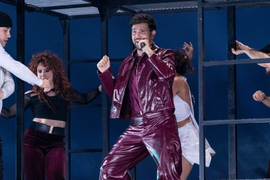 Dani J en la segunda semifinal del Benidorm Fest 2026, Palau d’Esports l’Illa de Benidorm | Foto: Iván Trejo