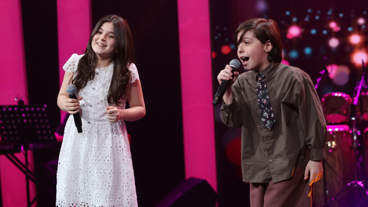 Davit Lomidze con Anita Abgariani en la Gala 2 del Ranina 2026 | Imagen: GPB