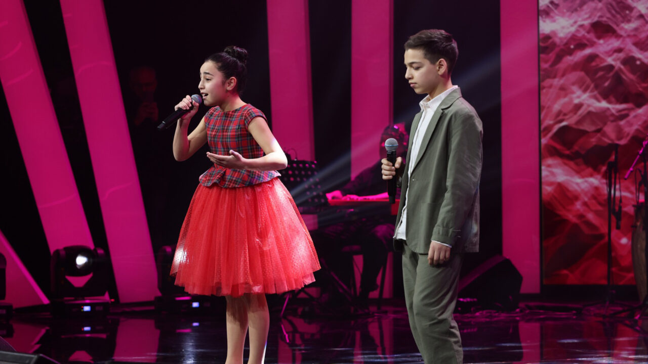 Nita Nabashvili con Gabriel Bodaveli en la Gala 2 del Ranina 2026 | Imagen: GPB