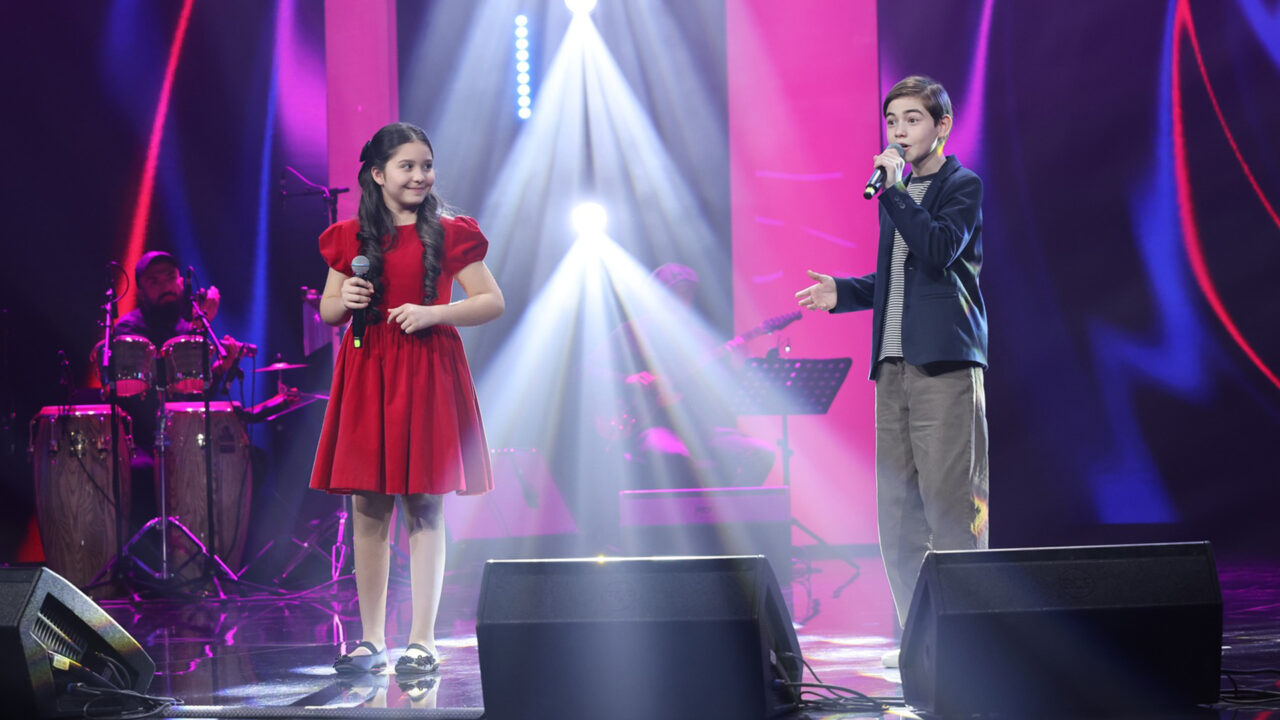 Tomas Turkadze con Mariam Muzashvili en la Gala 2 del Ranina 2026 | Imagen: GPB