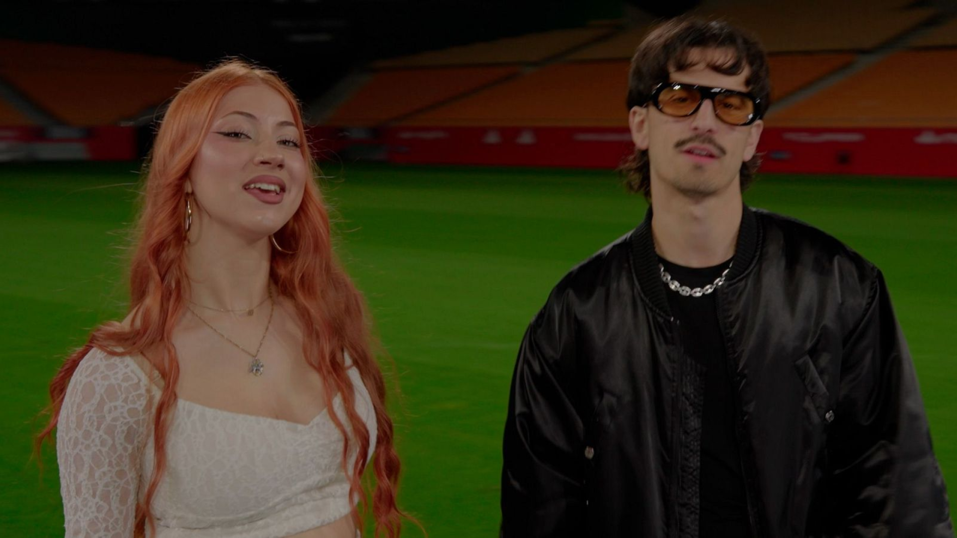 Tony Grox y LUCYCALYS en la previa de la Copa del Rey | Imagen: RTVE