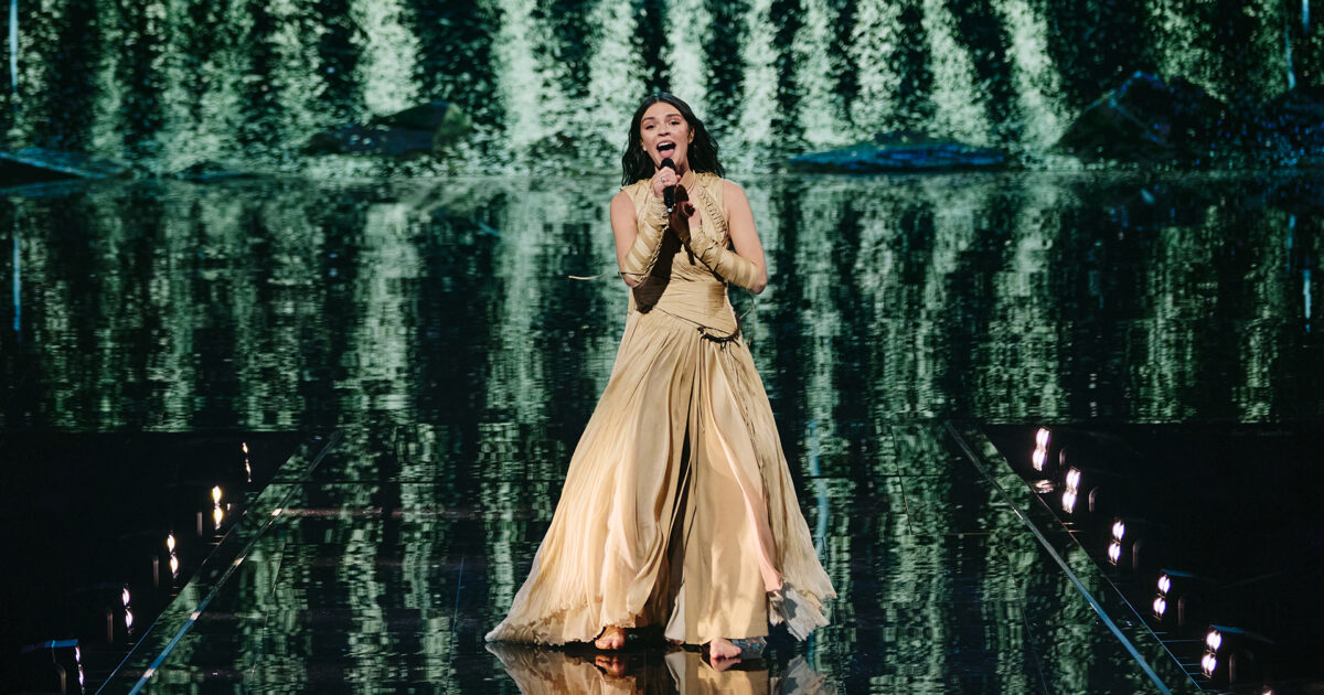 Eva Marija (Luxemburgo) en la segunda semifinal del Festival de Eurovisión 2026 | Imagen: Alma Bengtsson - EBU