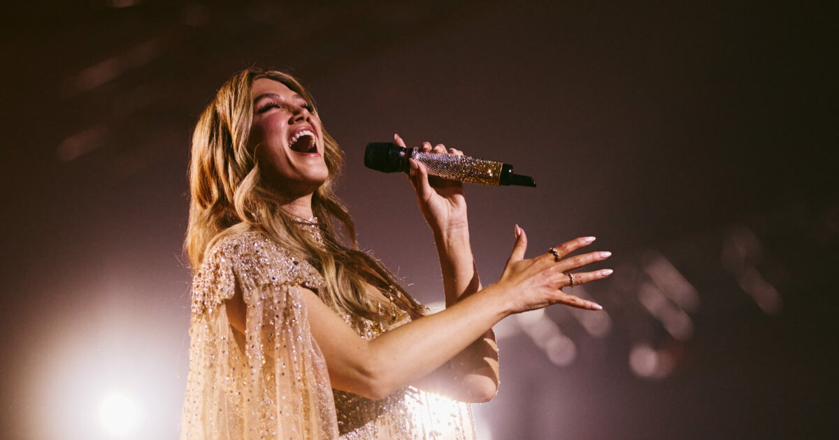 Delta Goodrem (Australia) en su primer ensayo individual en el Festival de Eurovisión 2026 | Imagen: Alma Bengtsson - EBU