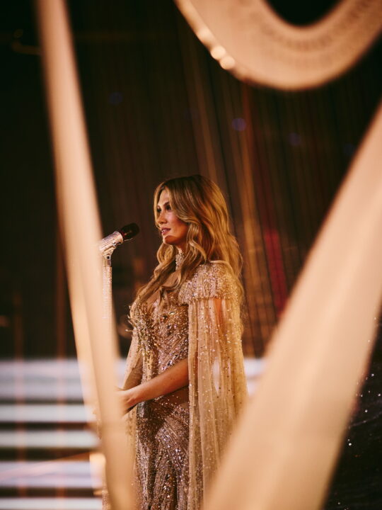 Delta Goodrem (Australia) en su primer ensayo individual en el Festival de Eurovisión 2026 | Imagen: Alma Bengtsson - EBU