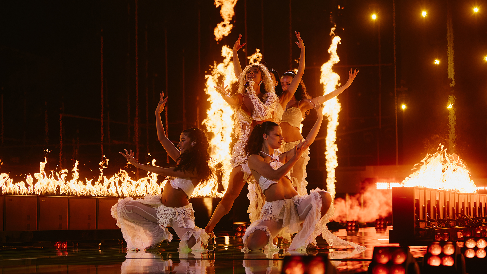 Antigoni (Chipre) en su segundo ensayo individual en el Festival de Eurovisión 2026 | Imagen: Alma Bengtsson - EBU