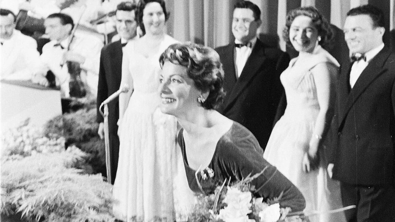 Lys Assia, ganadora del Festival de Eurovisión 1956 | Imagen: Vincenzo Vicari - City of Lugano Historical Archives - EBU