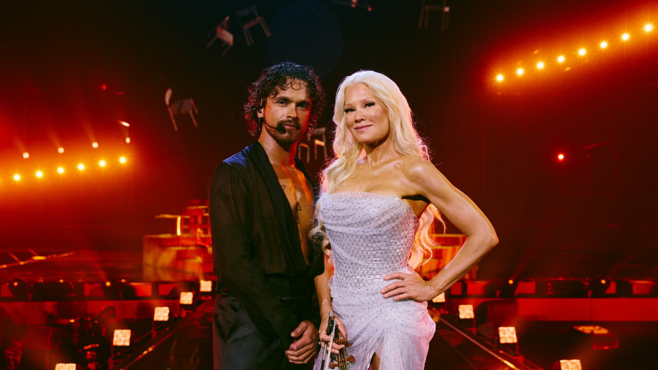 Linda Lampenius x Pete Parkkonen (Finlandia) en su primer ensayo individual en el Festival de Eurovisión 2026 | Imagen: Alma Bengtsson - EBU