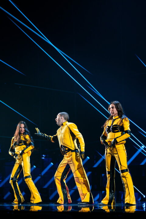 Bzikebi (Georgia) en su primer ensayo individual en el Festival de Eurovisión 2026 | Imagen: Corinne Cumming - EBU