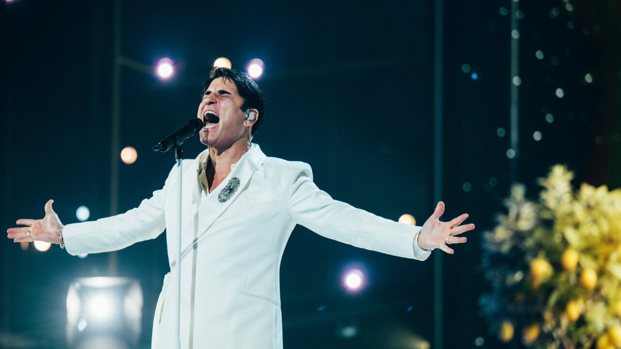 Sal Da Vinci (Italia) en su primer ensayo individual en el Festival de Eurovisión 2026 | Imagen: Sarah Louise Bennett - EBU