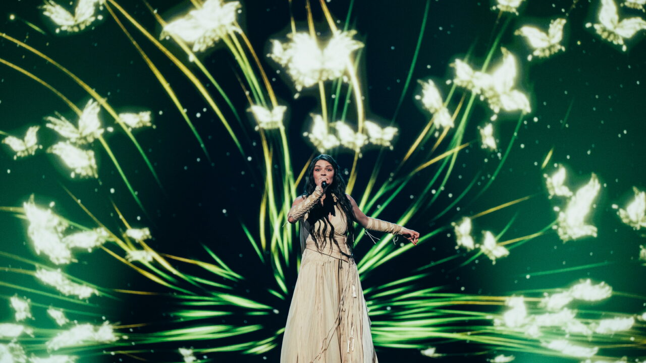 Eva Marija (Luxemburgo) en su primer ensayo individual en el Festival de Eurovisión 2026 | Imagen: Sarah Louise Bennett - EBU