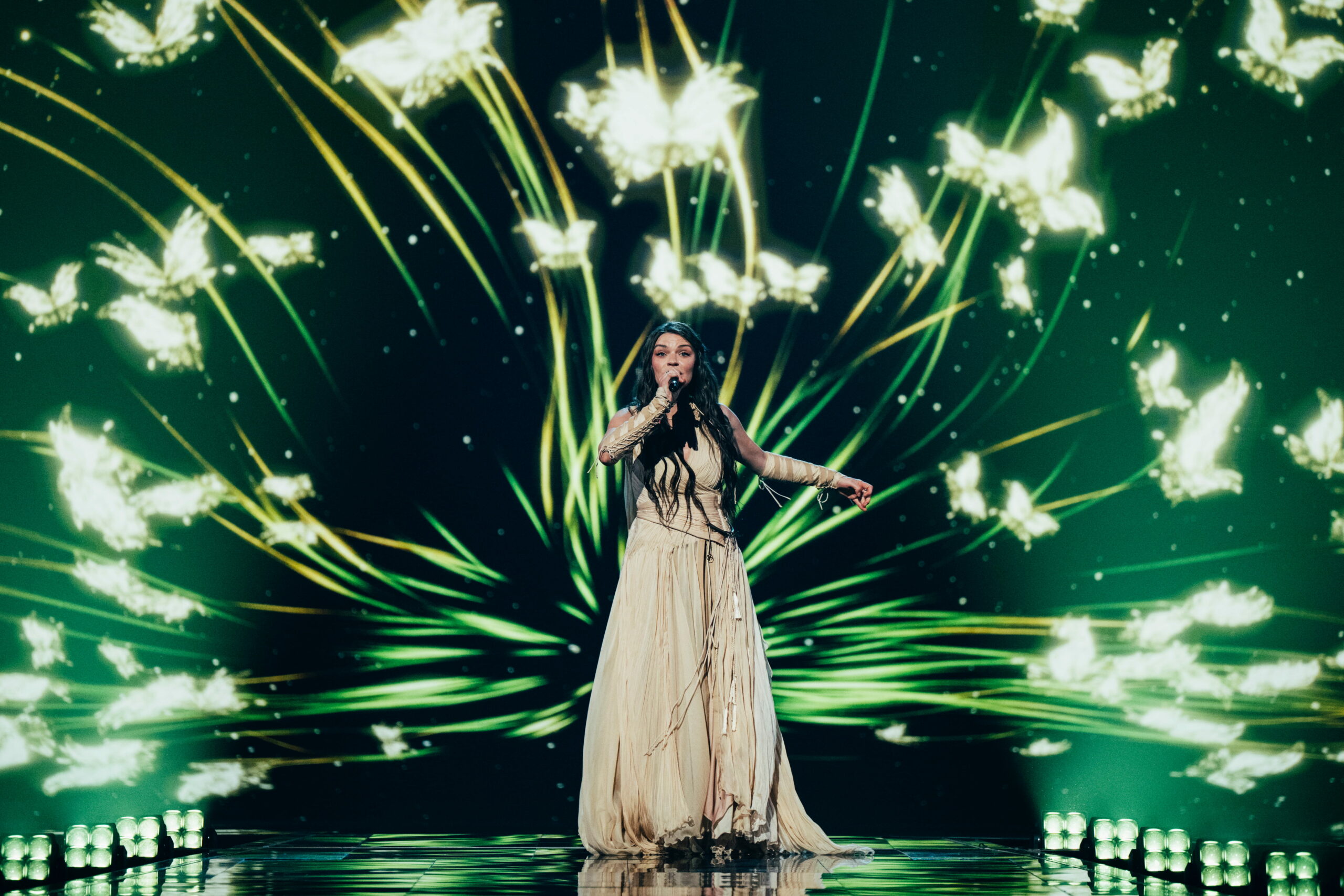 Eva Marija (Luxemburgo) en su primer ensayo individual en el Festival de Eurovisión 2026 | Imagen: Sarah Louise Bennett - EBU
