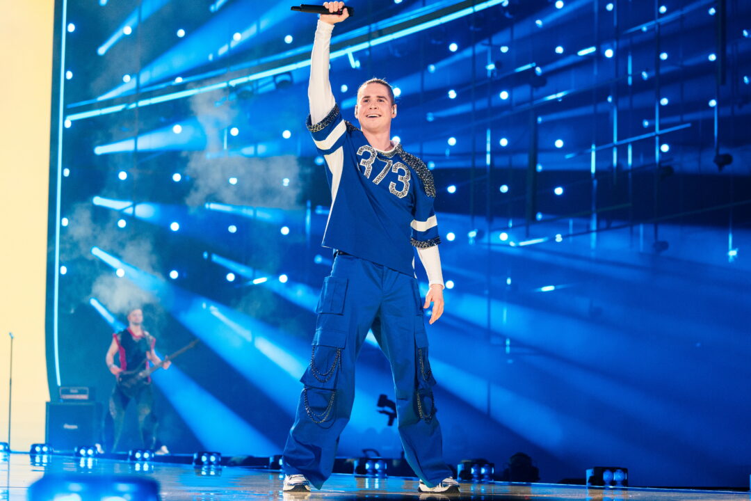 Satoshi (Moldavia) en su primer ensayo individual en el Festival de Eurovisión 2026 | Imagen: Corinne Cumming - EBU