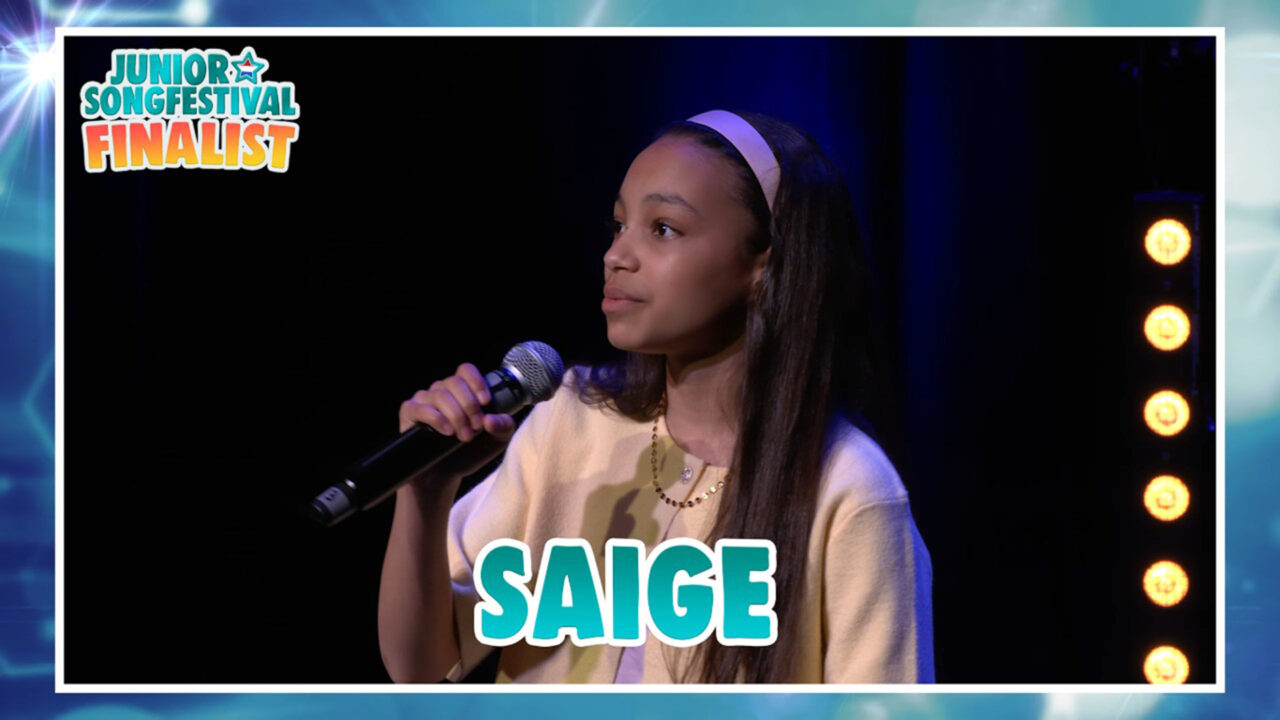 Saige, finalista del Junior Songfestival 2026 | Imagen: AVROTROS