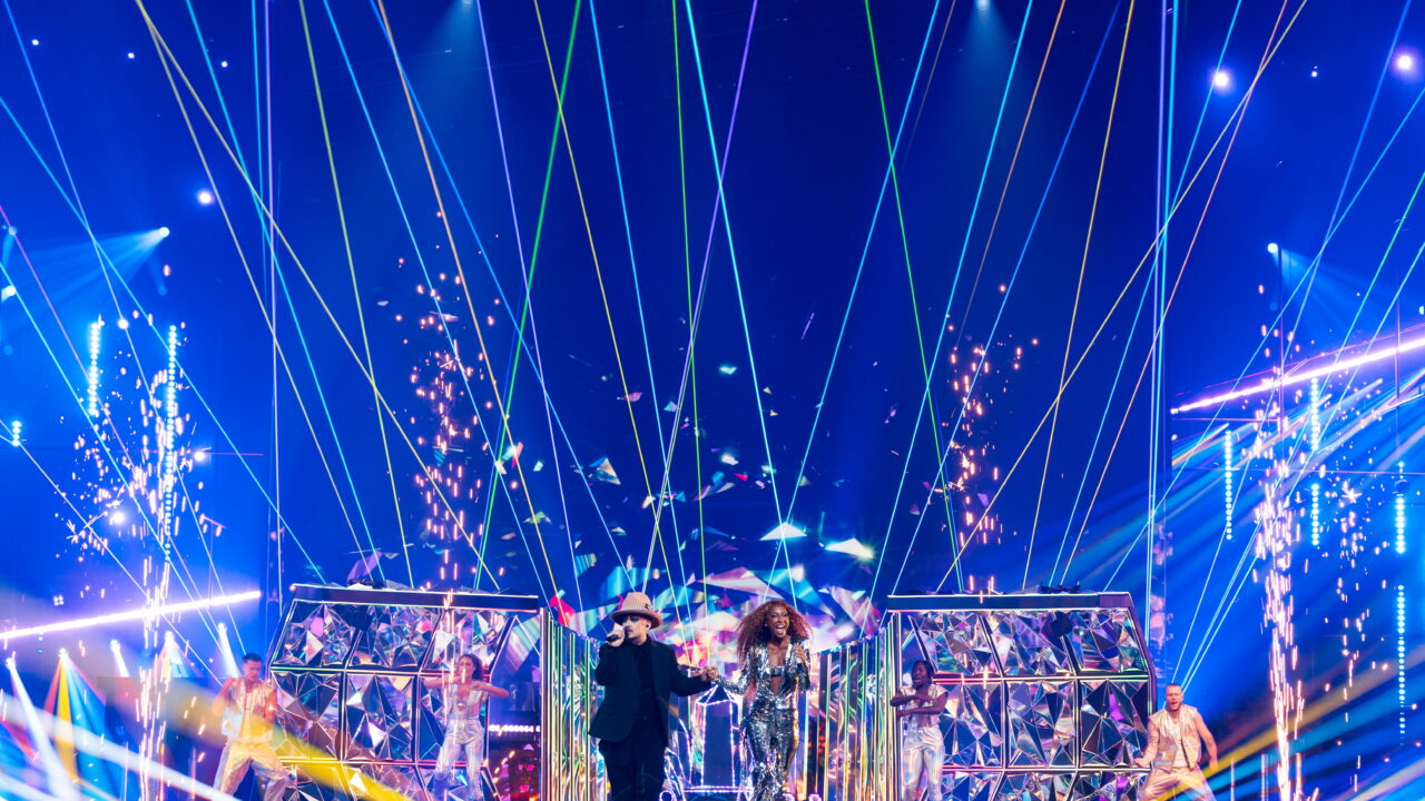 SENHIT Feat. Boy George (San Marino) en su primer ensayo individual en el Festival de Eurovisión 2026 | Imagen: Corinne Cumming - EBU