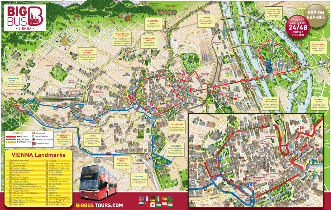 Mapa de Viena (Austria) | Imagen: viennamap360