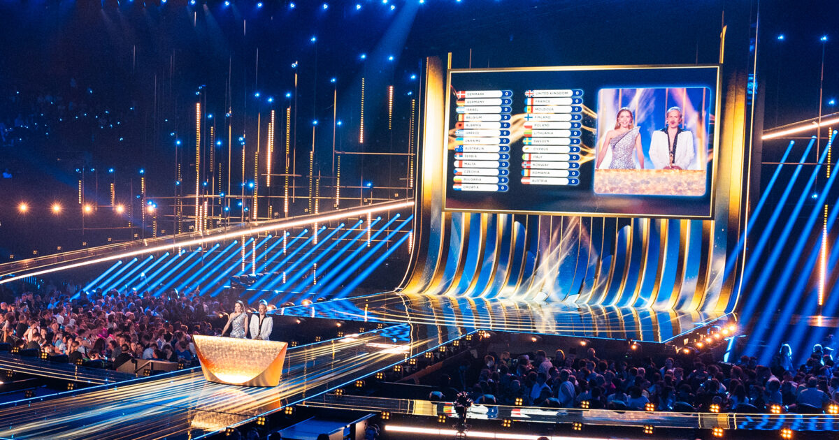 Victoria Swarovski y Michael Ostrowski, presentadores del Festival de Eurovisión 2026 | Imagen: Corinne Cumming - EBU