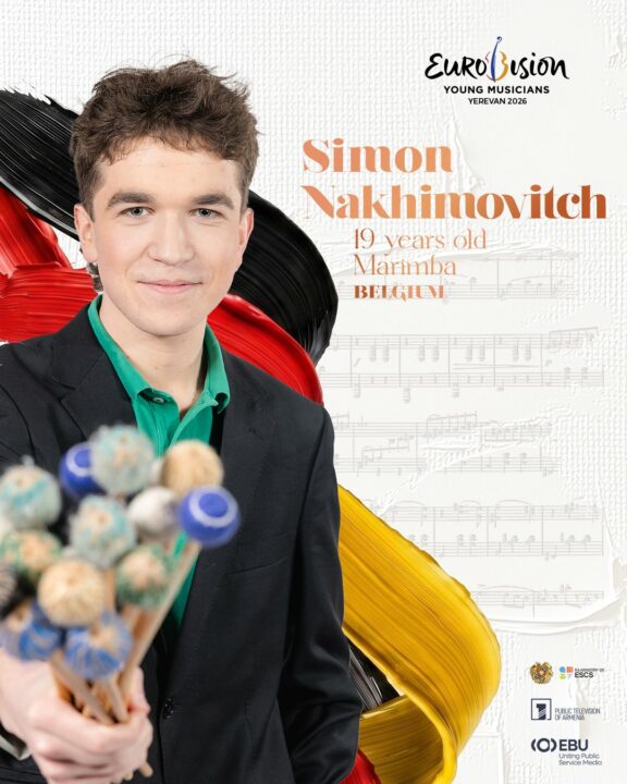 Simon Nakhimovitch, representante de Bélgica en el Festival de Eurovisión de Jóvenes Músicos 2026 | Imagen: AMPTV