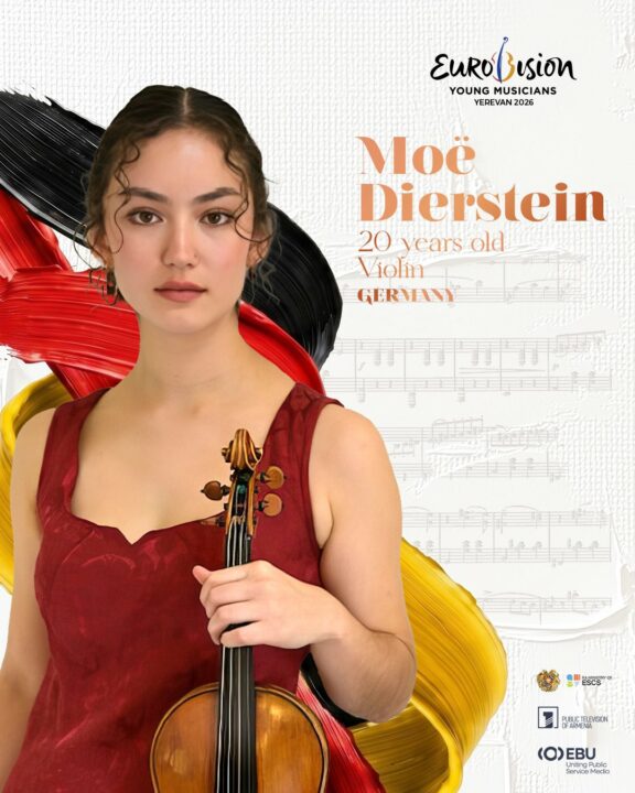 Moë Dierstein, representante de Alemania en el Festival de Eurovisión de Jóvenes Músicos 2026 | Imagen: AMPTV