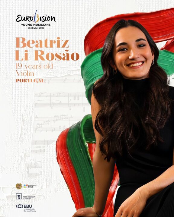 Beatriz Li Rosão, representante de Portugal en el Festival de Eurovisión de Jóvenes Músicos 2026 | Imagen: AMPTV