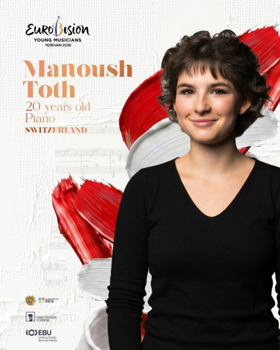 Manoush Toth, representante de Suiza en el Festival de Eurovisión de Jóvenes Músicos 2026 | Imagen: AMPTV