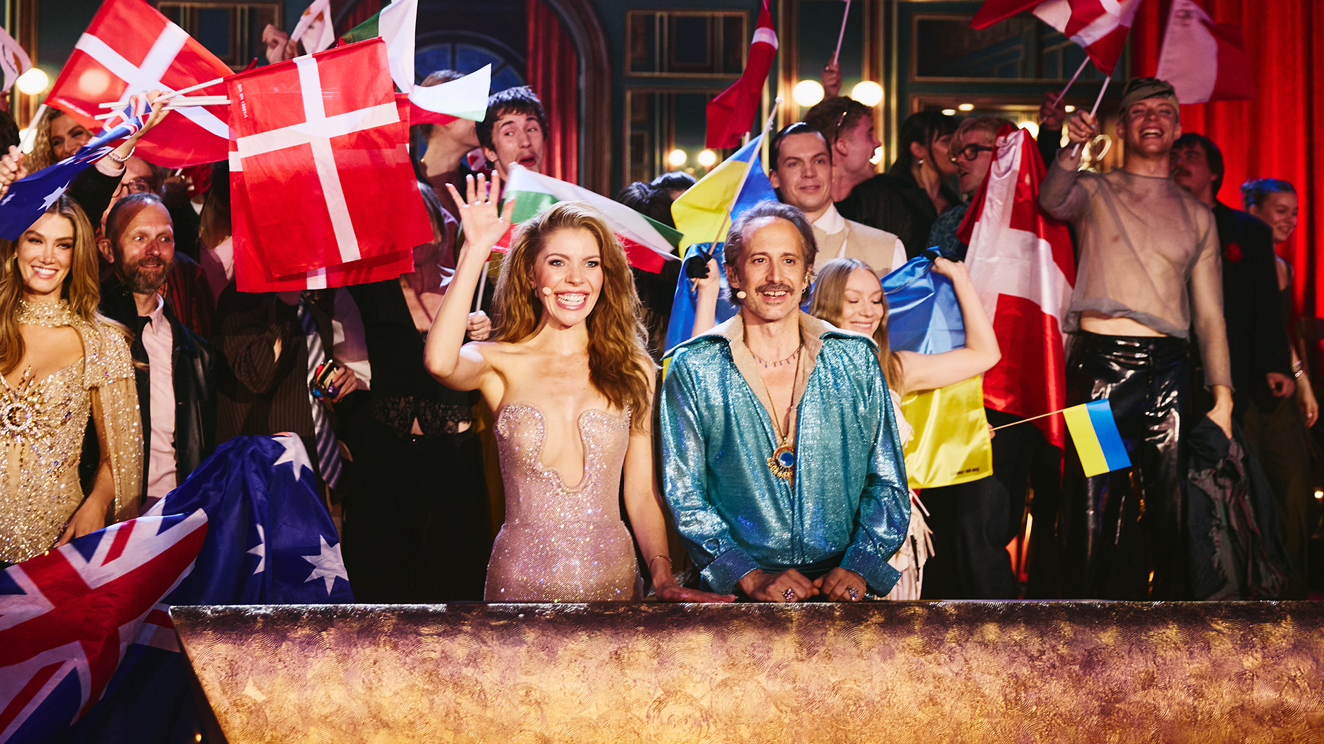 Victoria Swarovski y Michael Ostrowski, presentadores del Festival de Eurovisión 2026 | Imagen: Alma Bengtsson - EBU