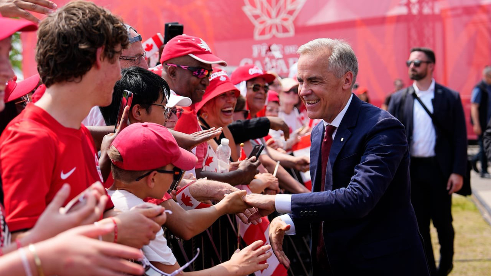 Mark Carney, primer ministro de Canadá, durante el acto oficial del Día de Canadá | Imagen: Justin Tang - The Canadian Press
