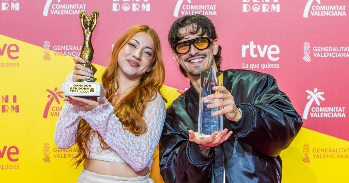 Tony Grox & LUCYCALYS, ganadores del Benidorm Fest 2026 | Imagen Raúl Tejedor - RTVE