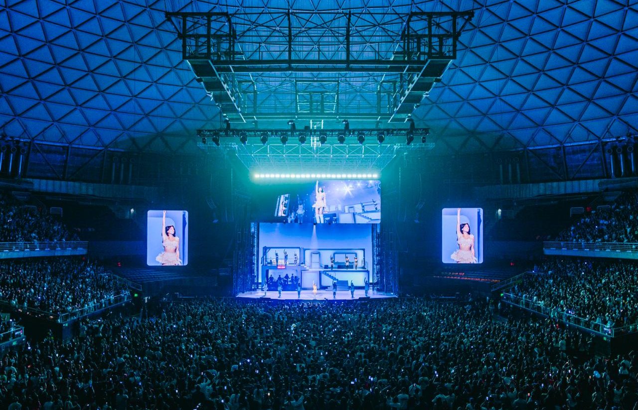 Aitana, durante su concierto en el Santander Arena de Santiago de Chile | Imagen: GTS Spain
