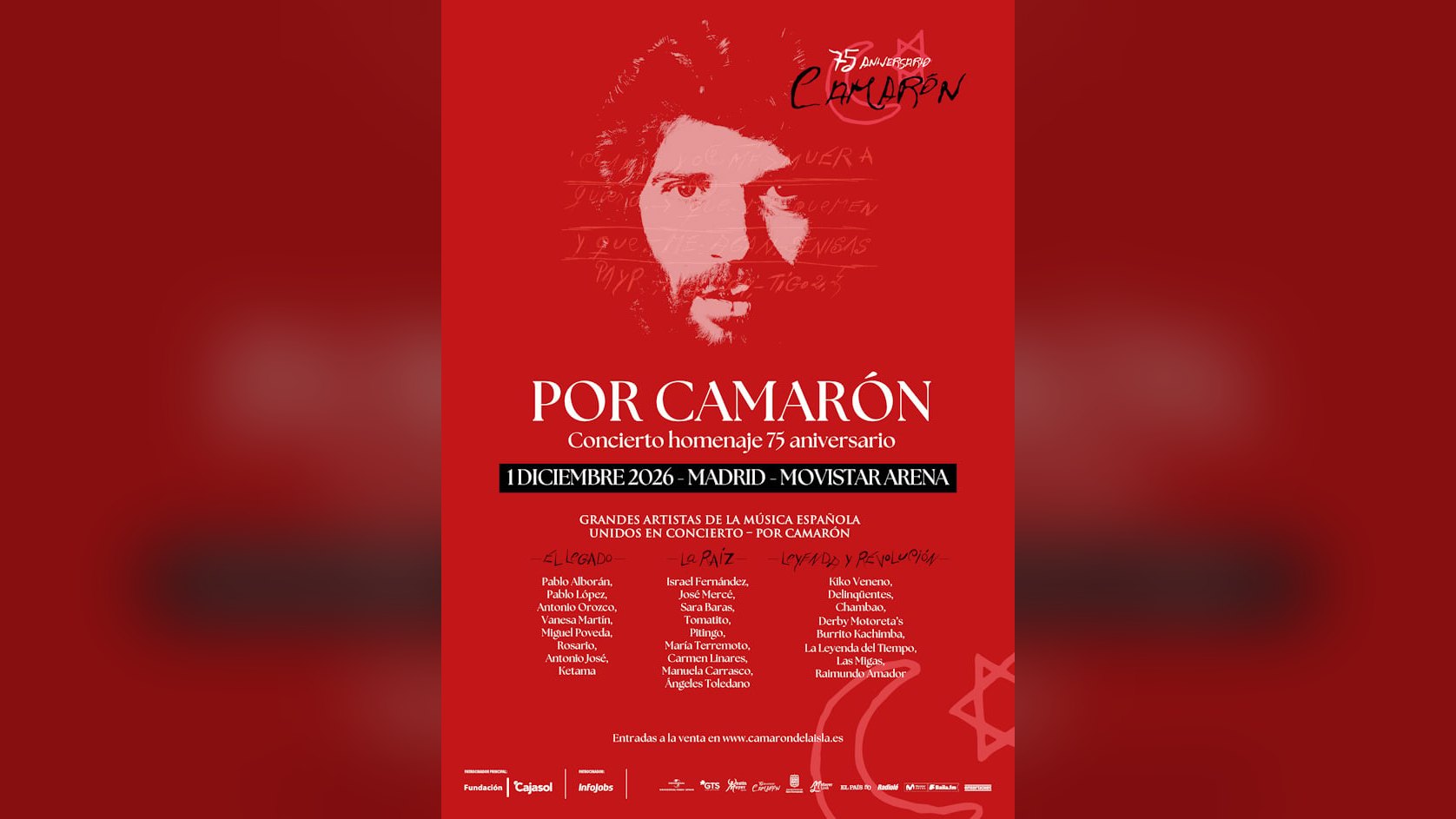Ketama se reúne para homenajear a Camarón el 1 de diciembre en el Movistar Arena de Madrid