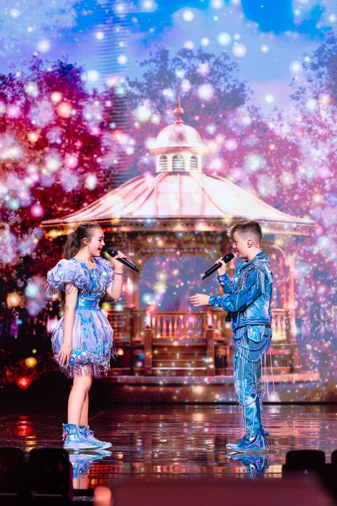 Caleb Kirwan & Naomi Gribben (Irlanda) en su primer ensayo individual en el Festival de Eurovisión Junior 2026 | Imagen: Corinne Cumming - EBU