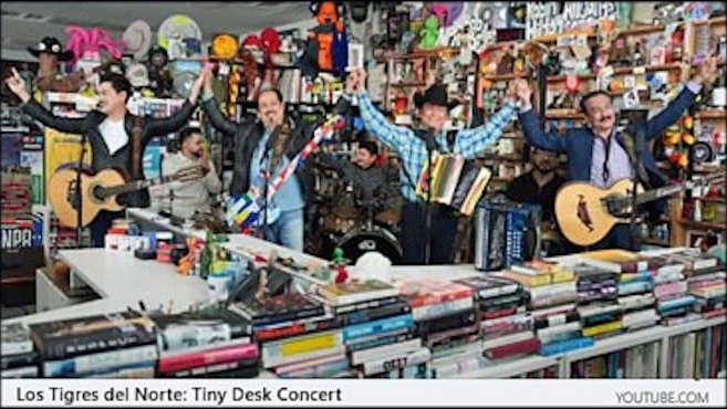 Los Tigres del Norte, durante su concierto ‘Tiny Desk’ de NPR | Imagen: FONO