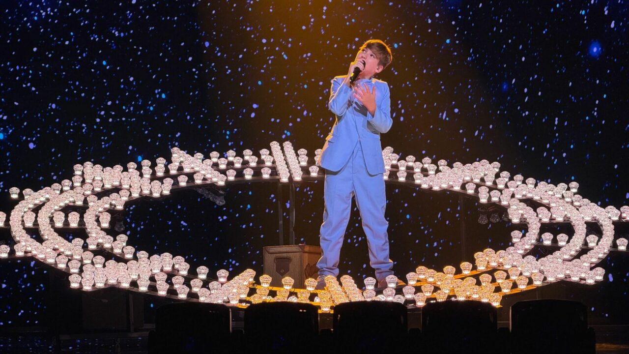 Lucas Paulano (España) en su segundo ensayo individual en el Festival de Eurovisión Junior 2026 | Imagen: RTVE