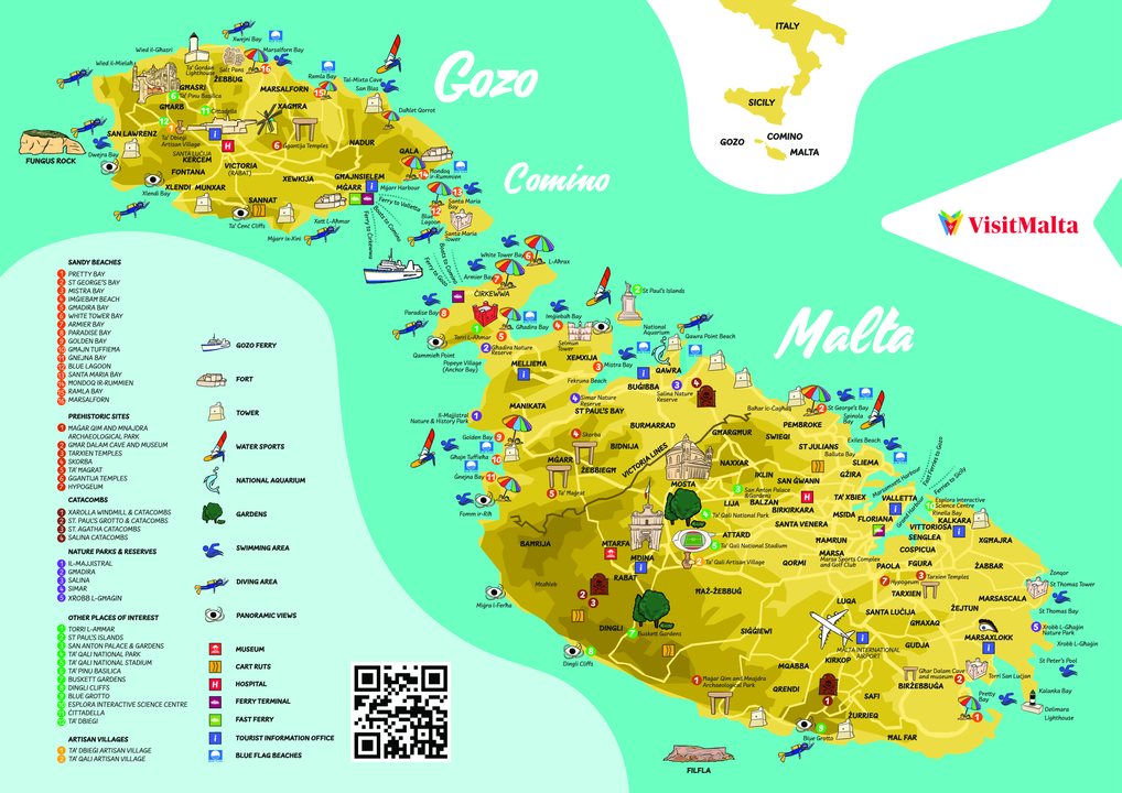 Mapa de Malta | Imagen: Visit Malta