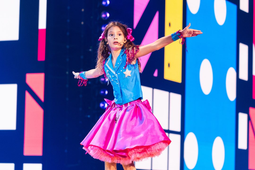 Mija Vujović (Montenegro) en su primer ensayo individual en el Festival de Eurovisión Junior 2026 | Imagen: Corinne Cumming - EBU