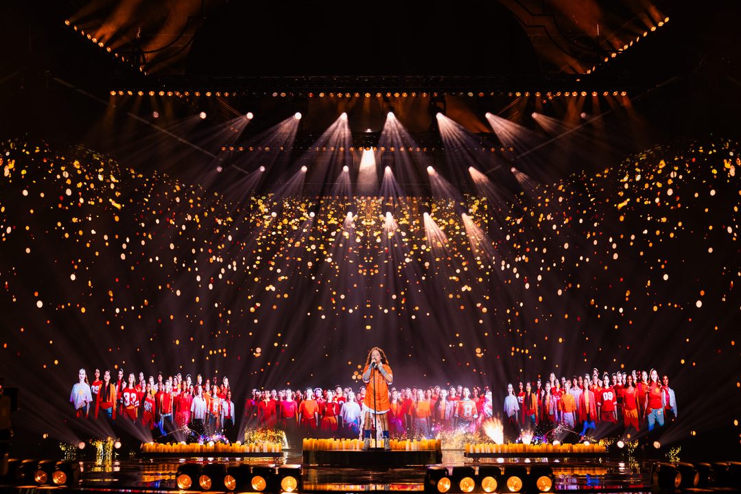 Maria (Países Bajos) en su primer ensayo individual en el Festival de Eurovisión Junior 2026 | Imagen: Corinne Cumming - EBU