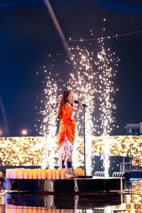 Maria (Países Bajos) en su primer ensayo individual en el Festival de Eurovisión Junior 2026 | Imagen: Corinne Cumming - EBU