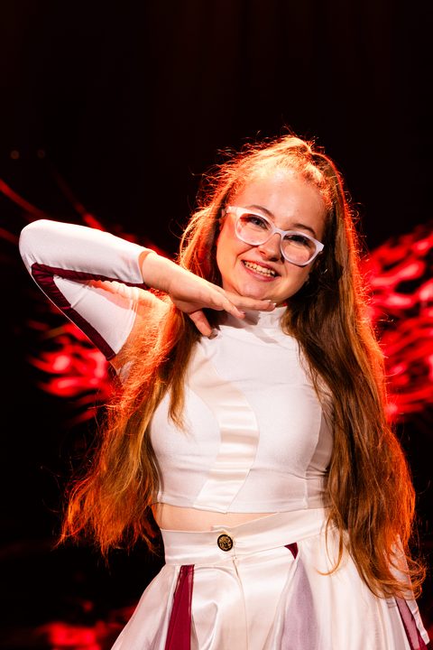 Ana Stojanoska (Macedonia del Norte) en su primer ensayo individual en el Festival de Eurovisión Junior 2026 | Imagen: Corinne Cumming - EBU