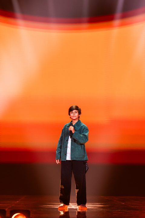 Salvador Rio (Portugal) en su primer ensayo individual en el Festival de Eurovisión Junior 2026 | Imagen: Corinne Cumming - EBU