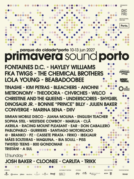 Cartel completo de Primavera Sound Porto 2027