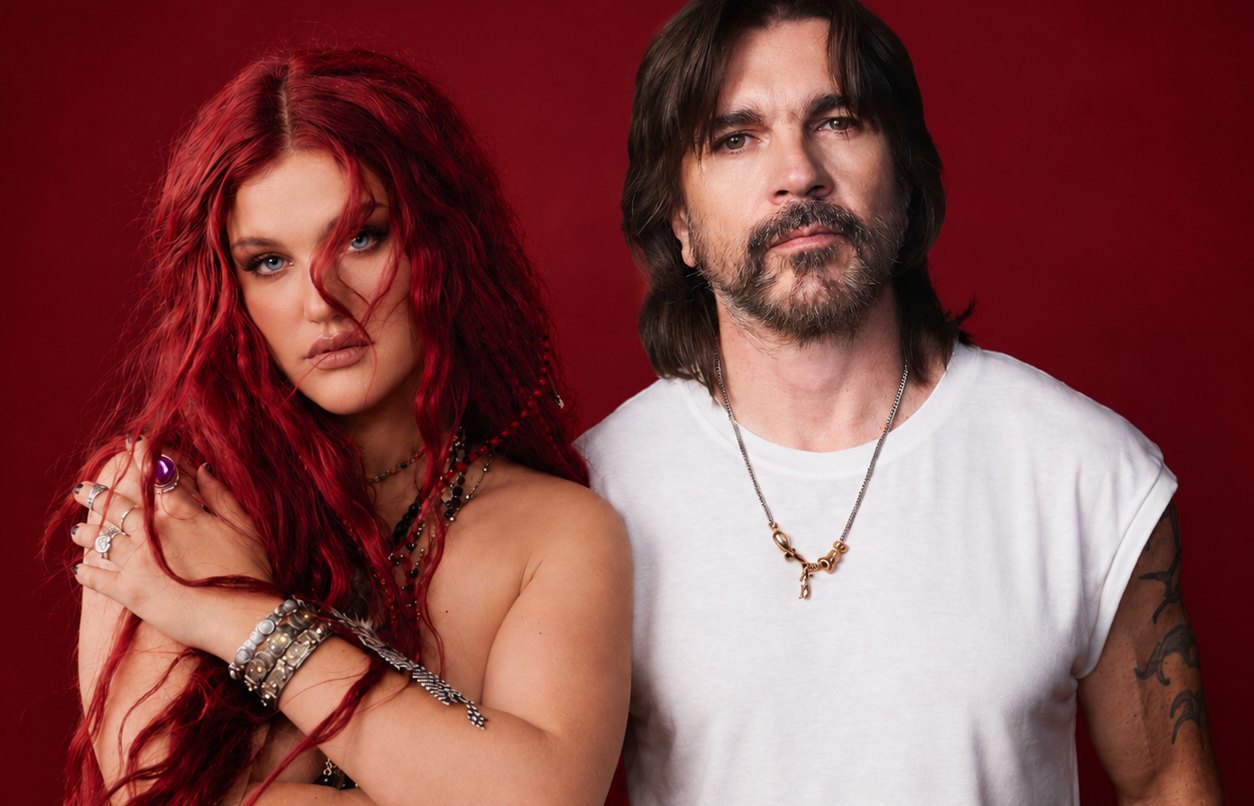 Samuraï y Juanes, en una imagen promocional de «La Explosión» | Imagen: Universal Music Spain
