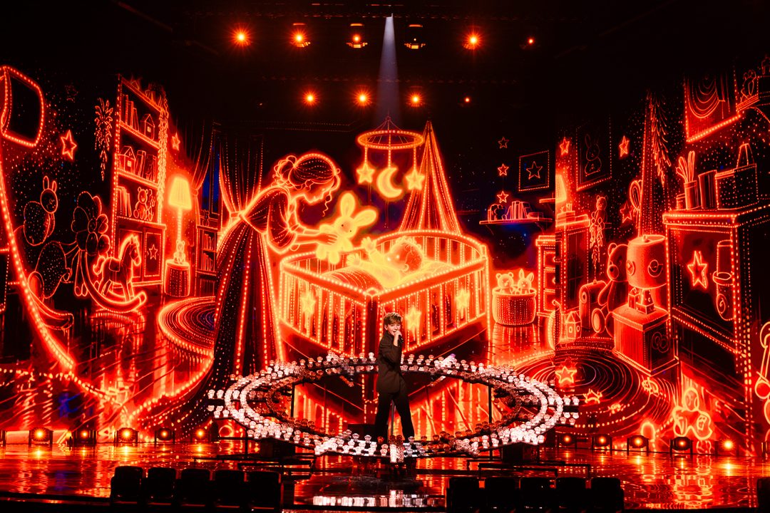 Lucas Paulano (España) en su primer ensayo individual en el Festival de Eurovisión Junior 2026 | Imagen: Corinne Cumming - EBU