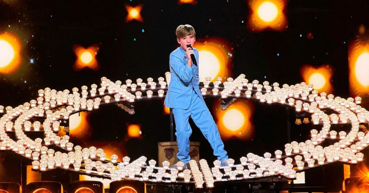 Lucas Paulano (España) en su primer ensayo individual en el Festival de Eurovisión Junior 2026 | Imagen: RTVE