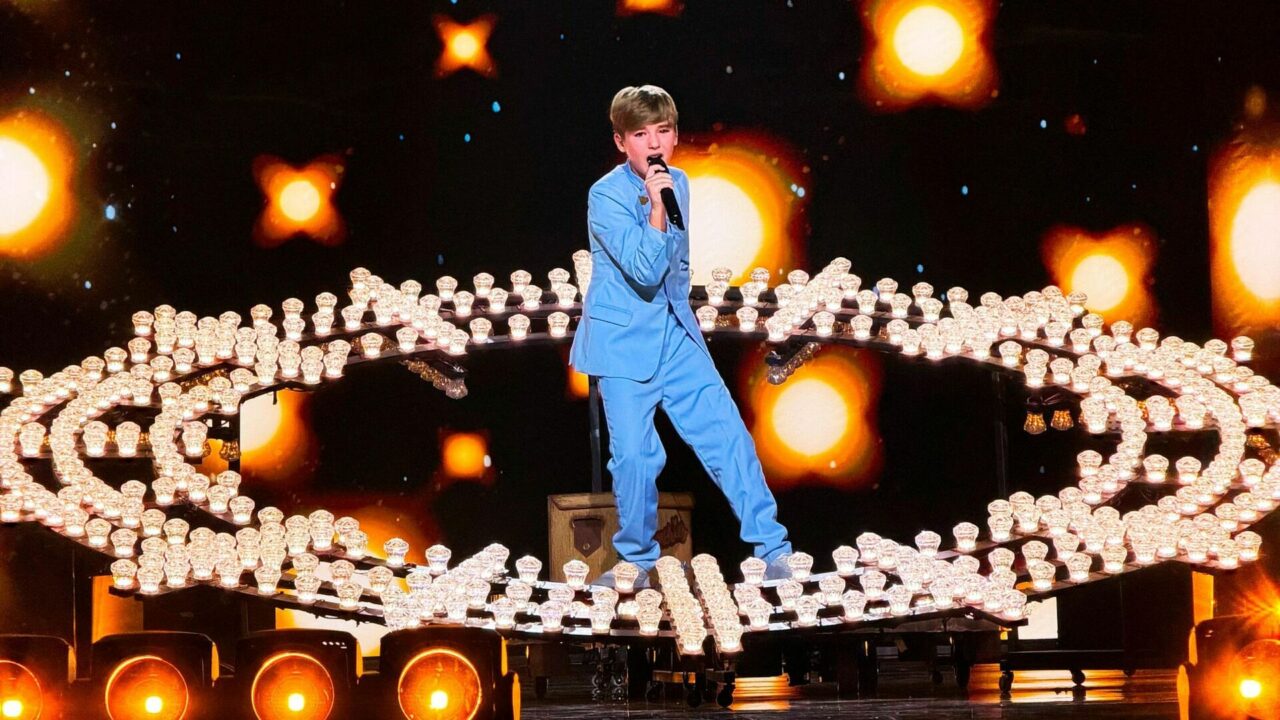 Lucas Paulano (España) en su primer ensayo individual en el Festival de Eurovisión Junior 2026 | Imagen: RTVE